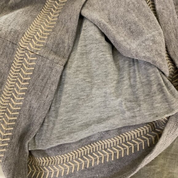 Edme And Esyllte Gray Embroidered Knit Shift Dress L Boho Minimalist Cottagecore - Picture 6 of 7